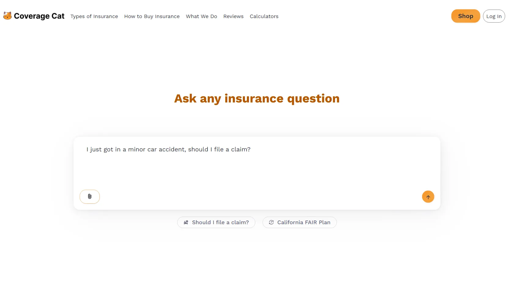 Coverage Cat screen shot