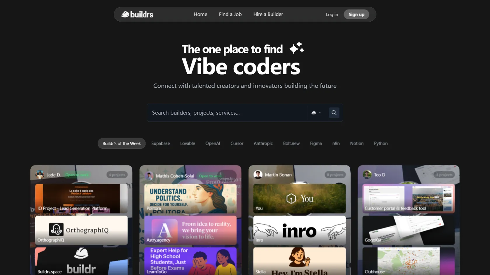 Buildrs screen shot