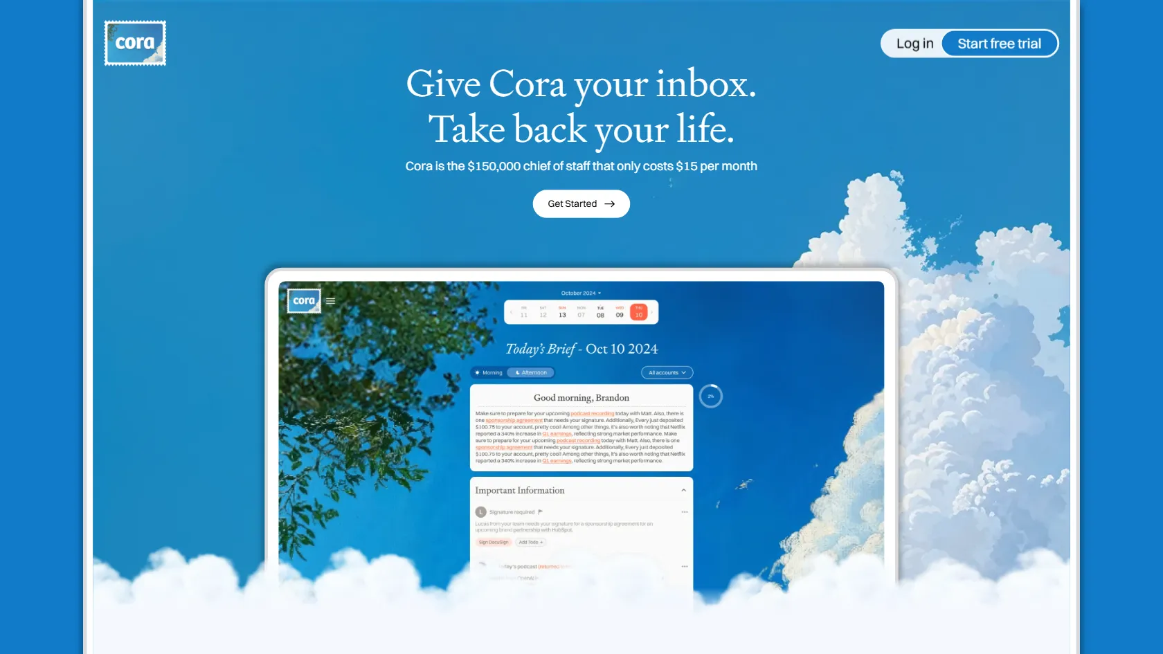 Cora screen shot