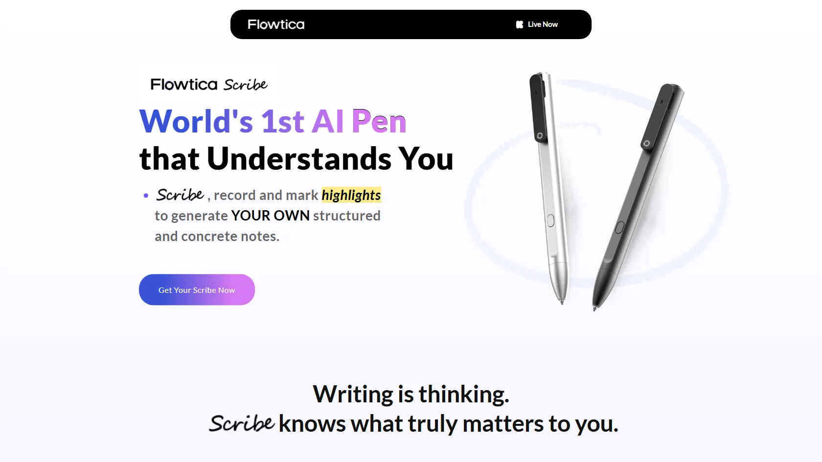 Screenshot or logo of Flowtica Scribe tool