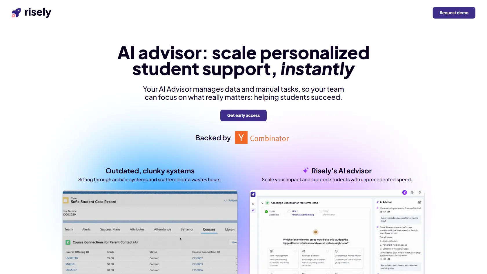 Screenshot or logo of Risely AI tool