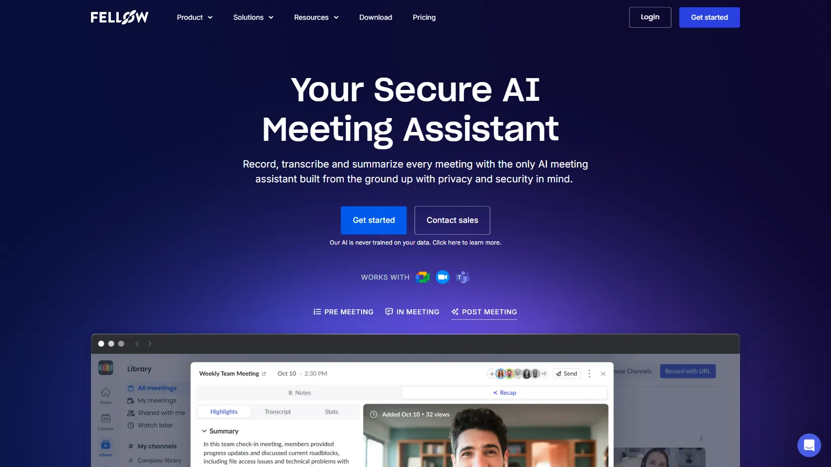 Fellow.ai screen shot