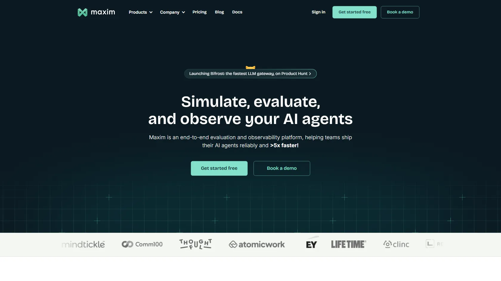 Maxim AI screen shot