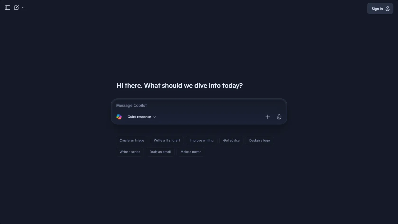 Microsoft Copilot screen shot