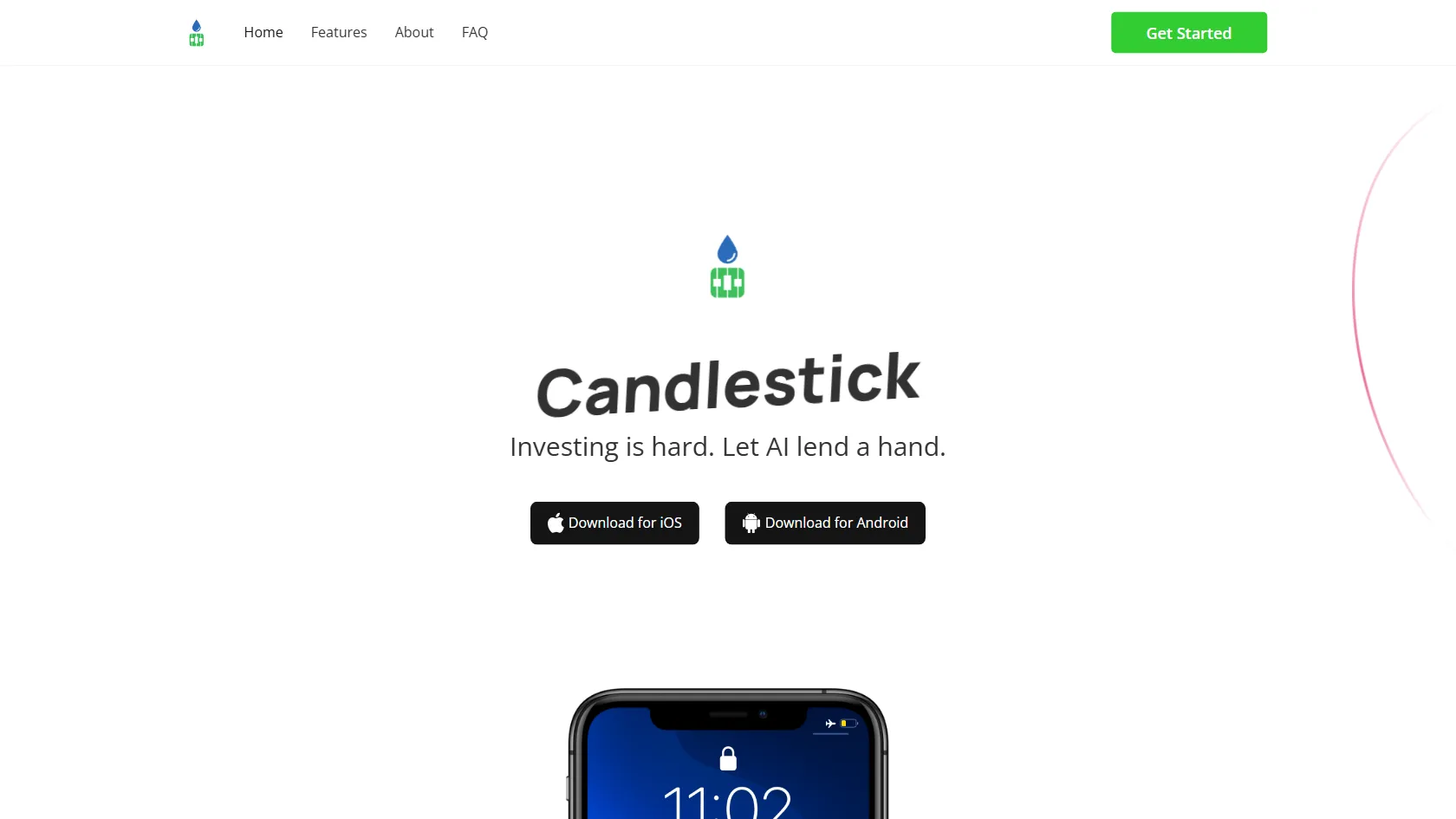 Candlestick screen shot