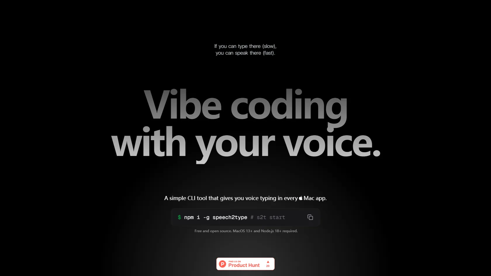 Speech2Type screen shot