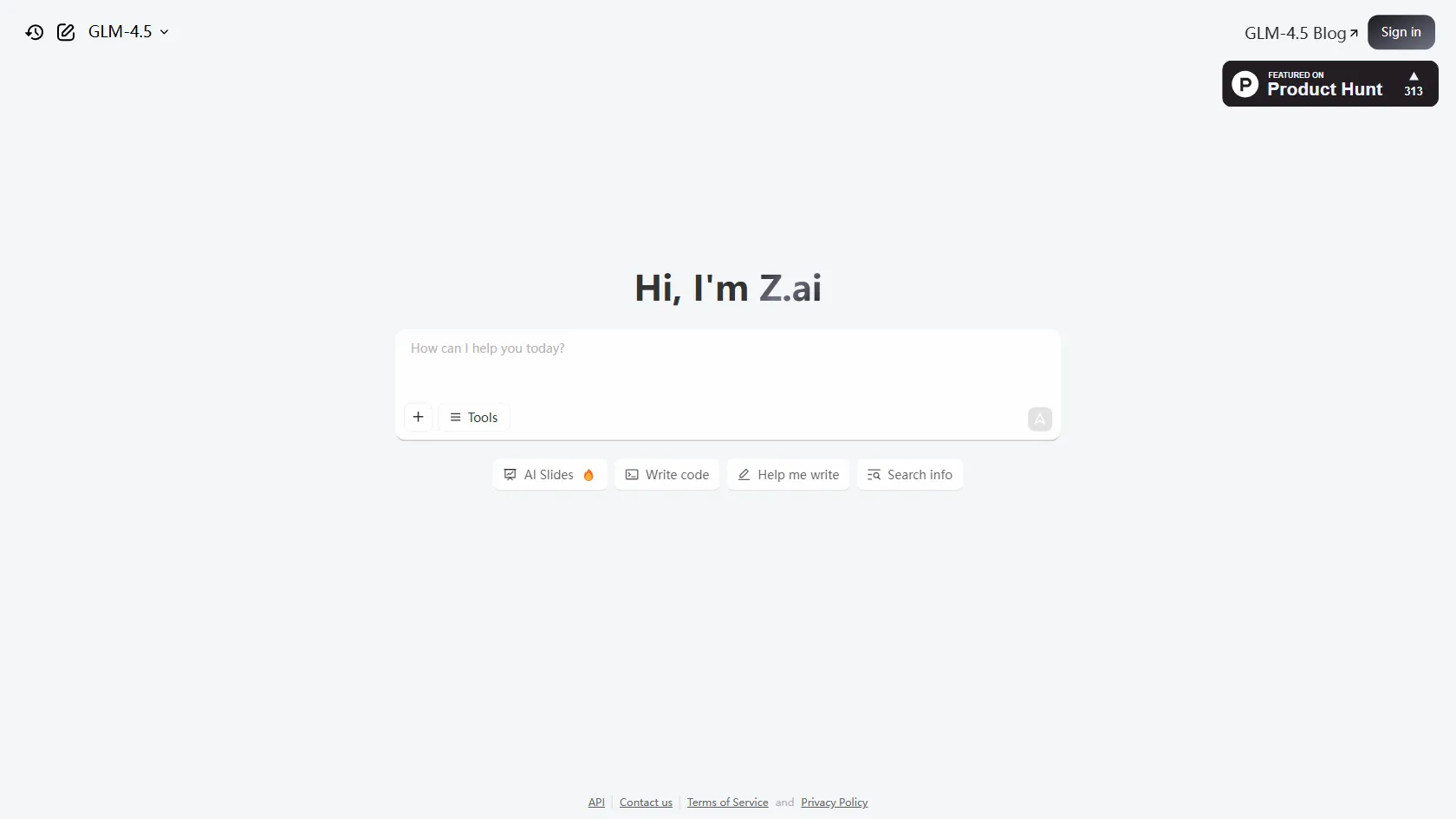 Z.ai screen shot