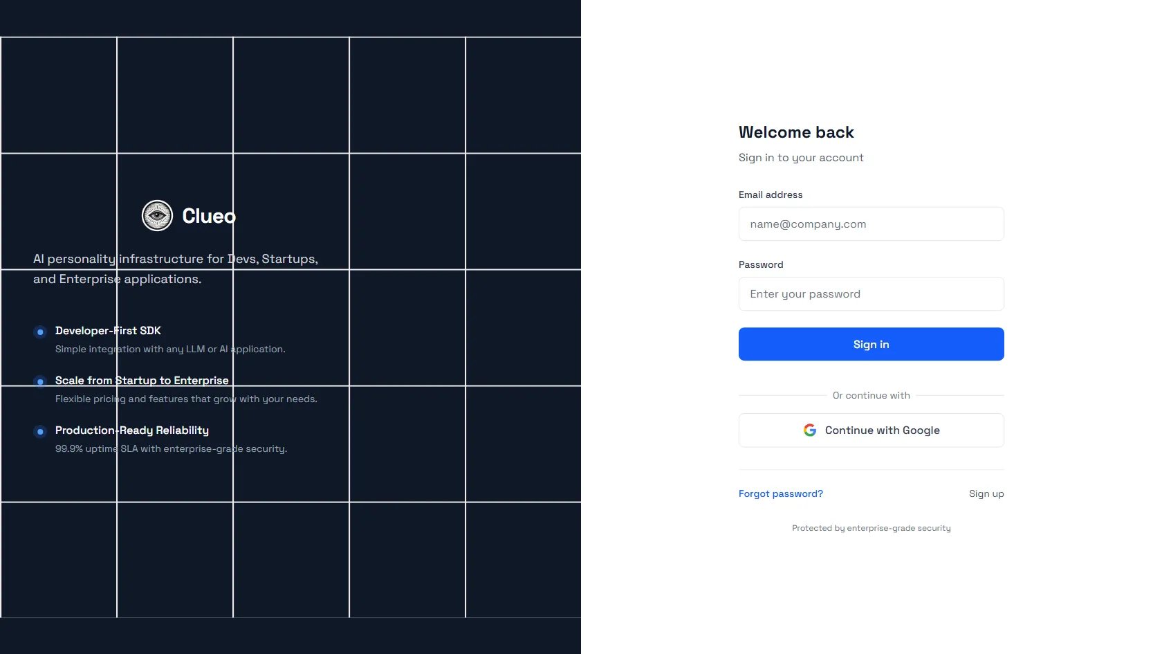 Screenshot or logo of Clueo tool