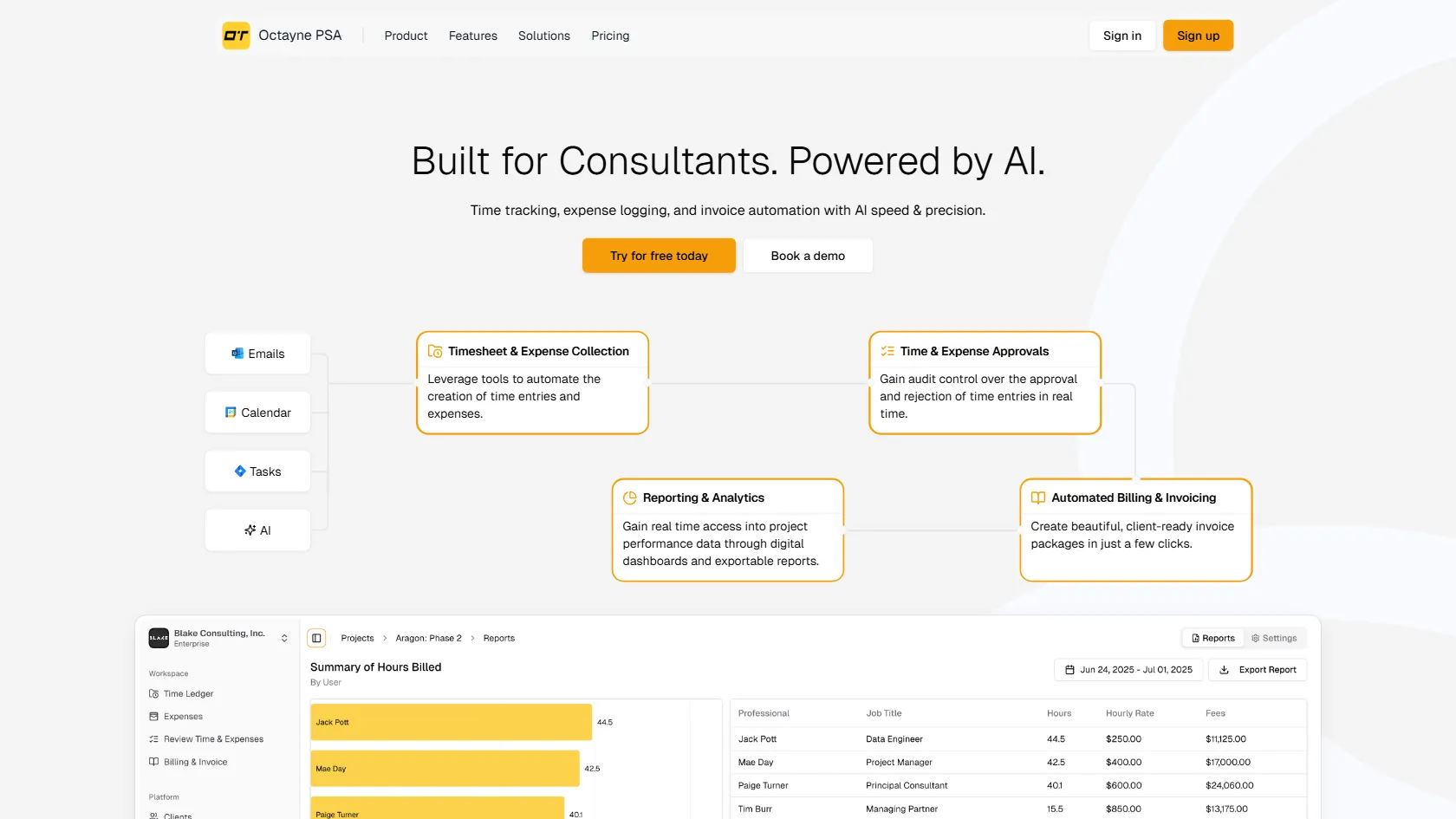 Screenshot or logo of Octayne PSA tool