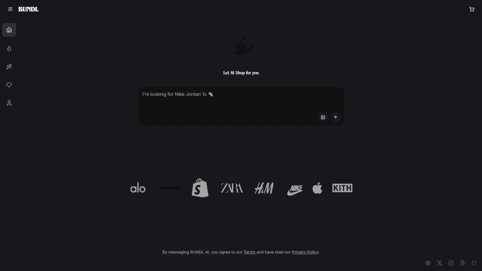 BUNDL screen shot