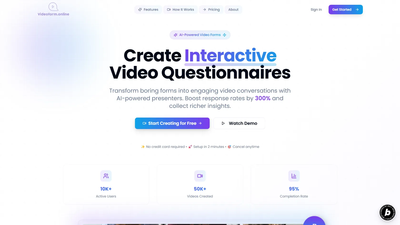 VideoForm AI screen shot