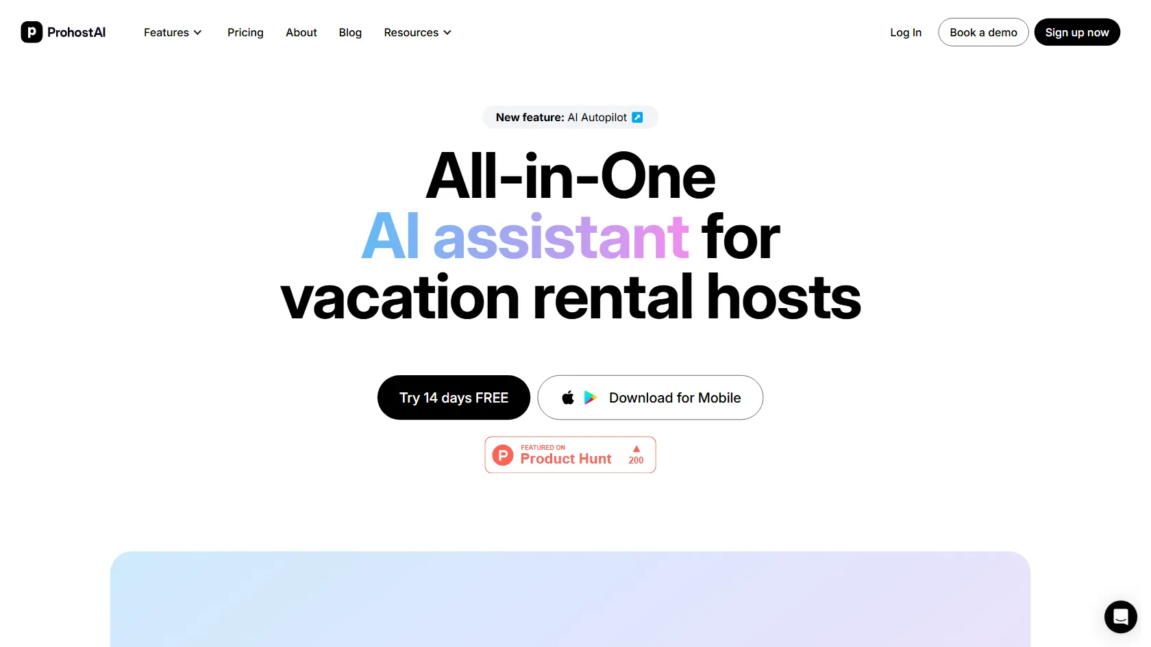 Screenshot or logo of ProhostAI tool