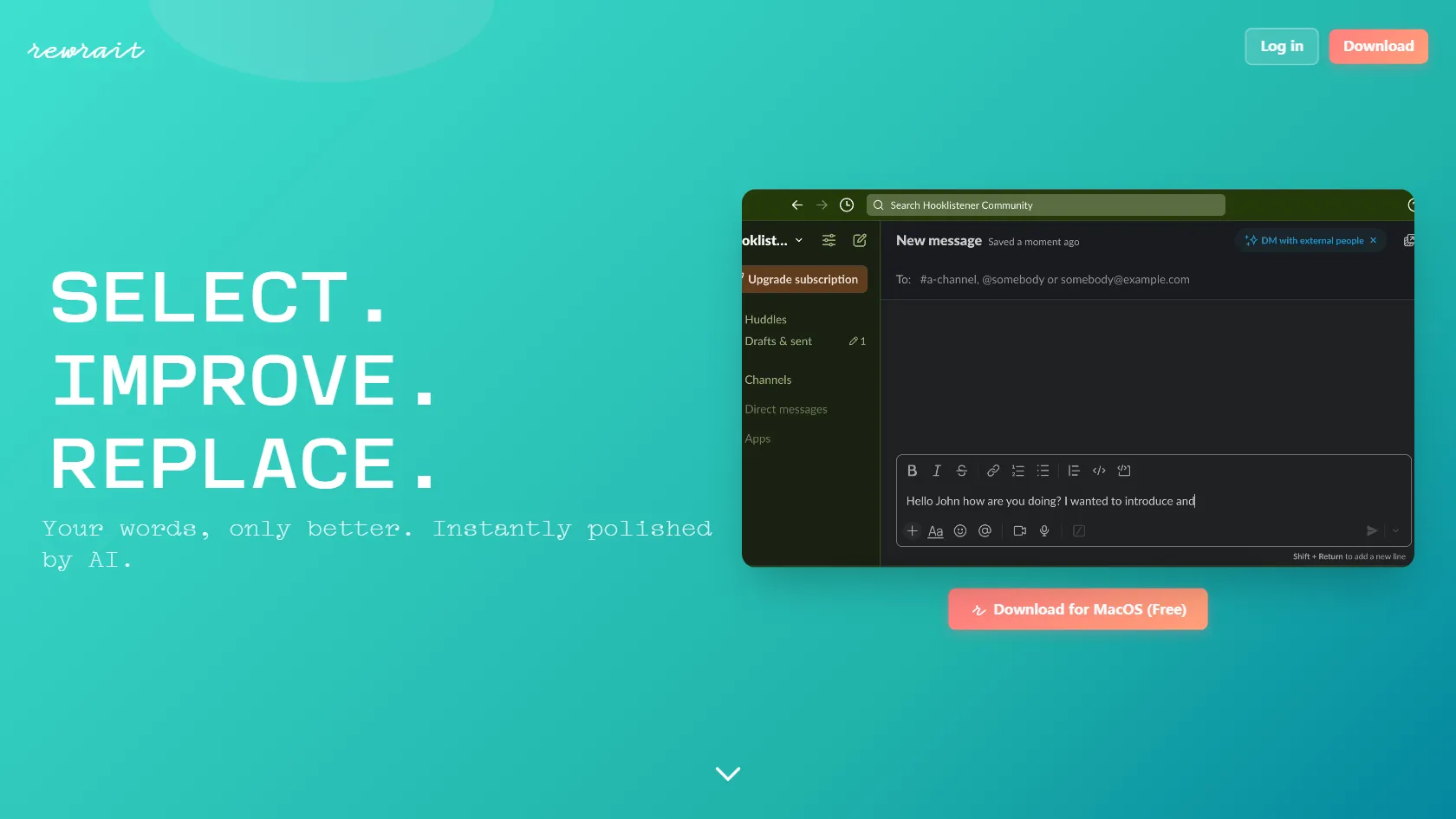 Rewrait screen shot