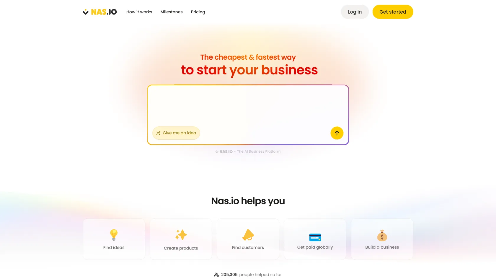 Screenshot or logo of Nas.io tool