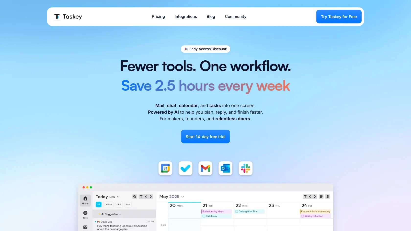 Screenshot or logo of Taskey tool