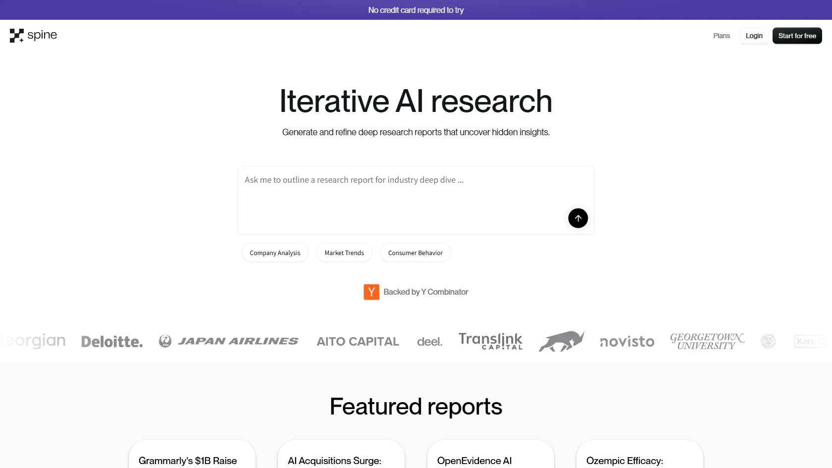 Screenshot or logo of Spine AI tool