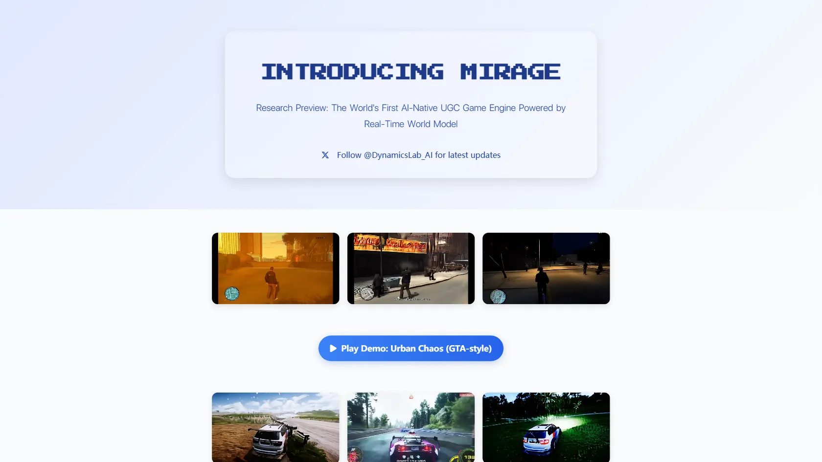 Mirage screen shot