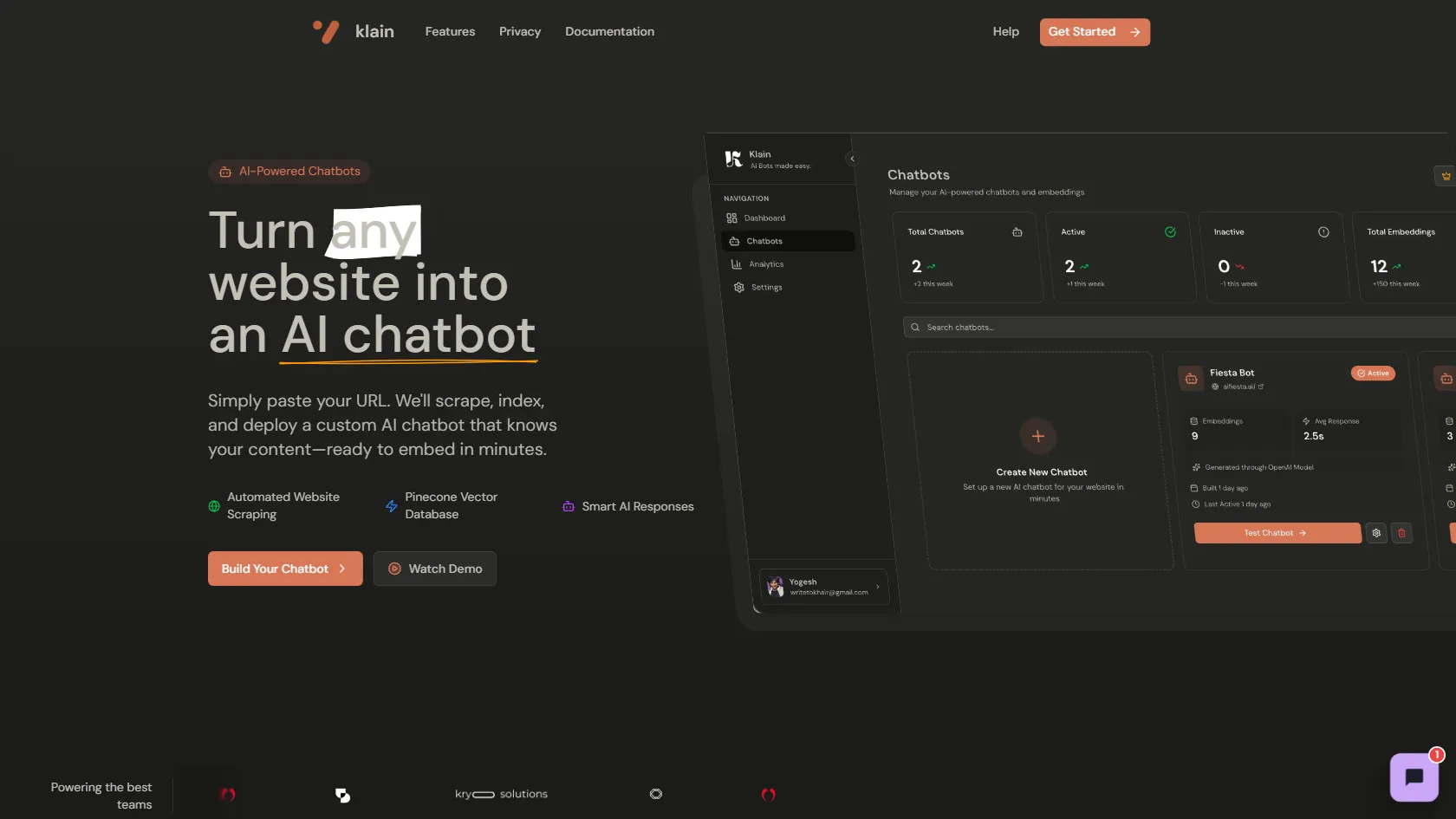 Screenshot or logo of Klain.in tool
