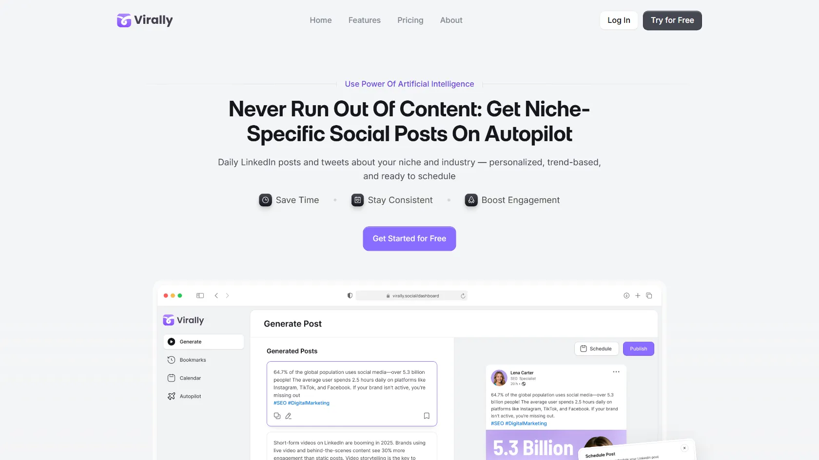Virally Social screen shot