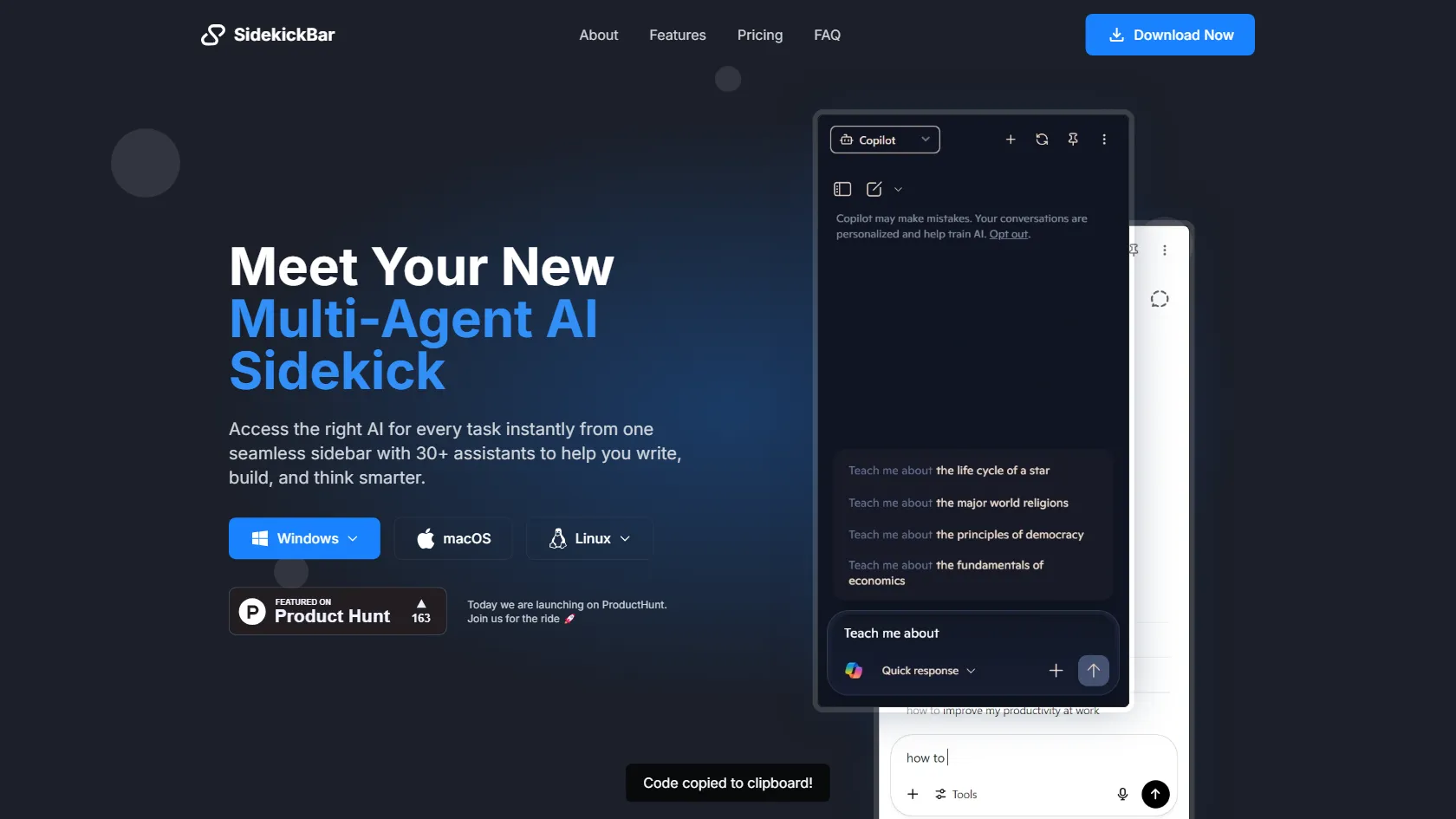 Screenshot or logo of SidekickBar tool