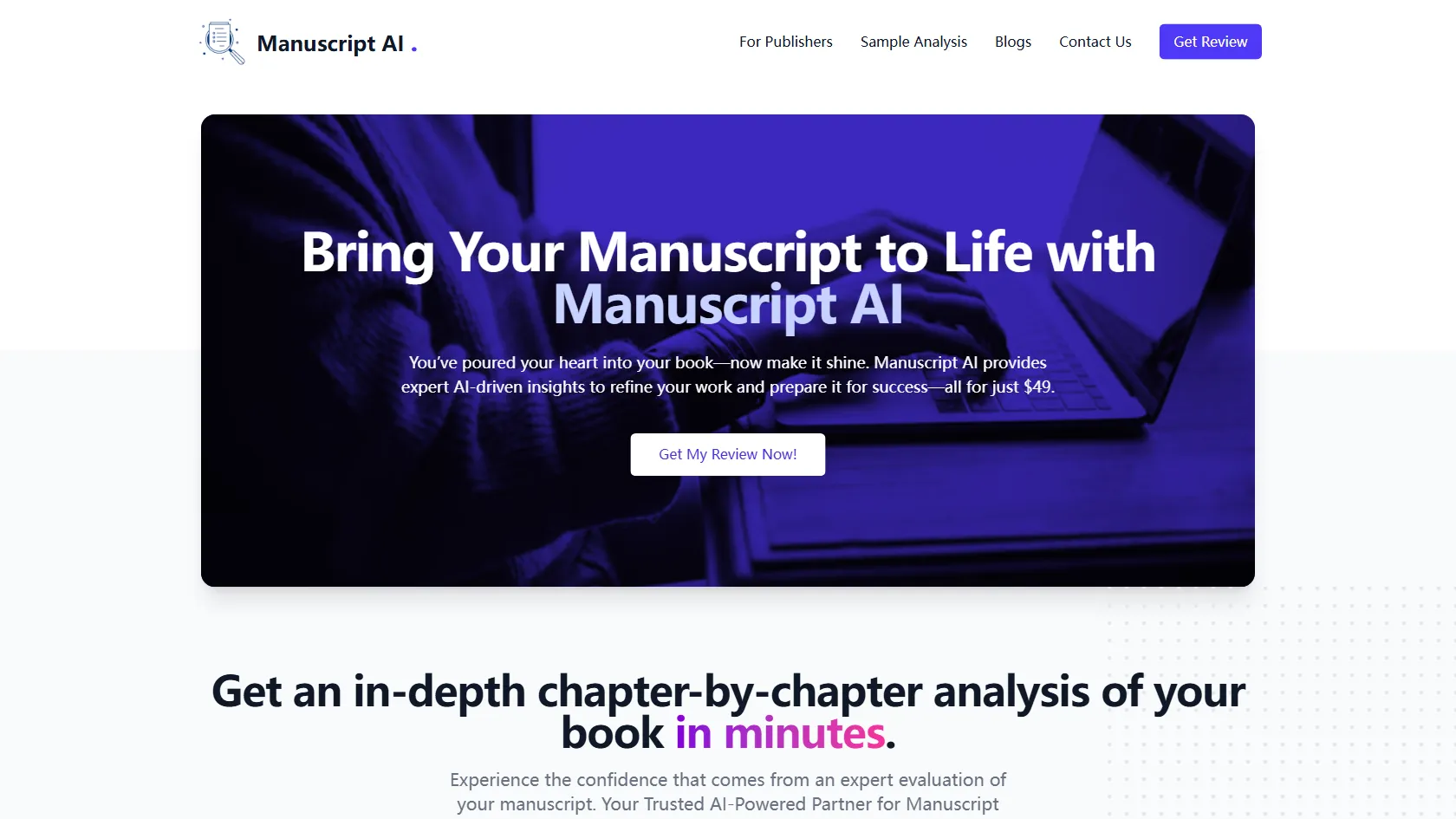 Manuscript AI screen shot