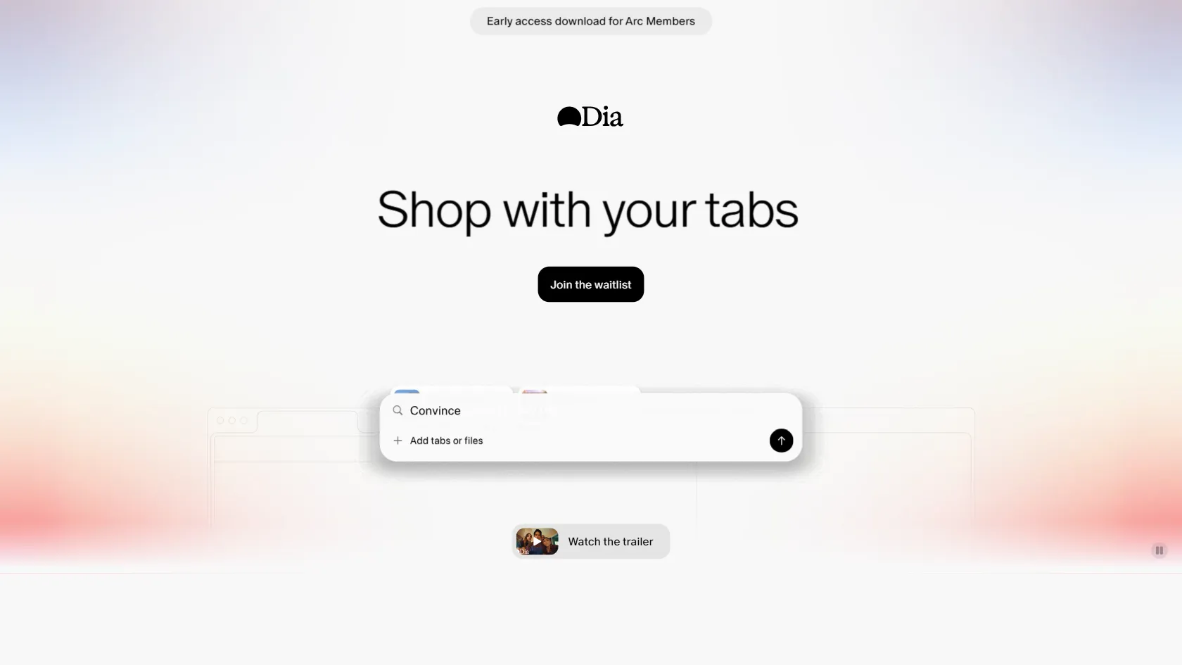Screenshot or logo of Dia tool