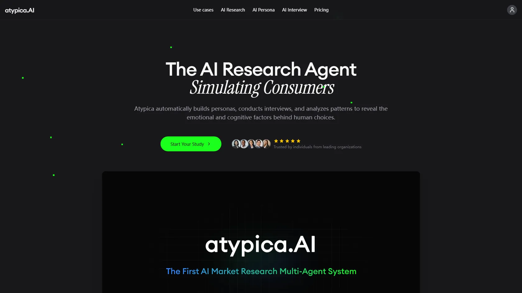 Screenshot or logo of atypica.AI tool