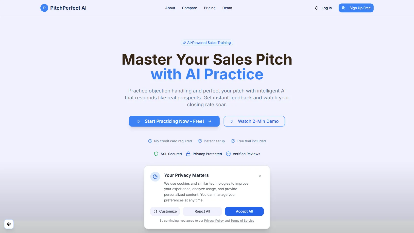 PitchPerfect AI screen shot