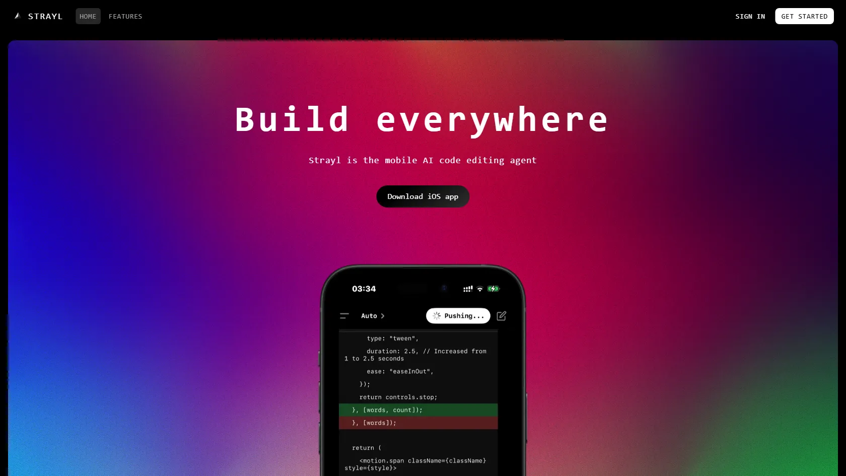 Screenshot or logo of STRAYL tool