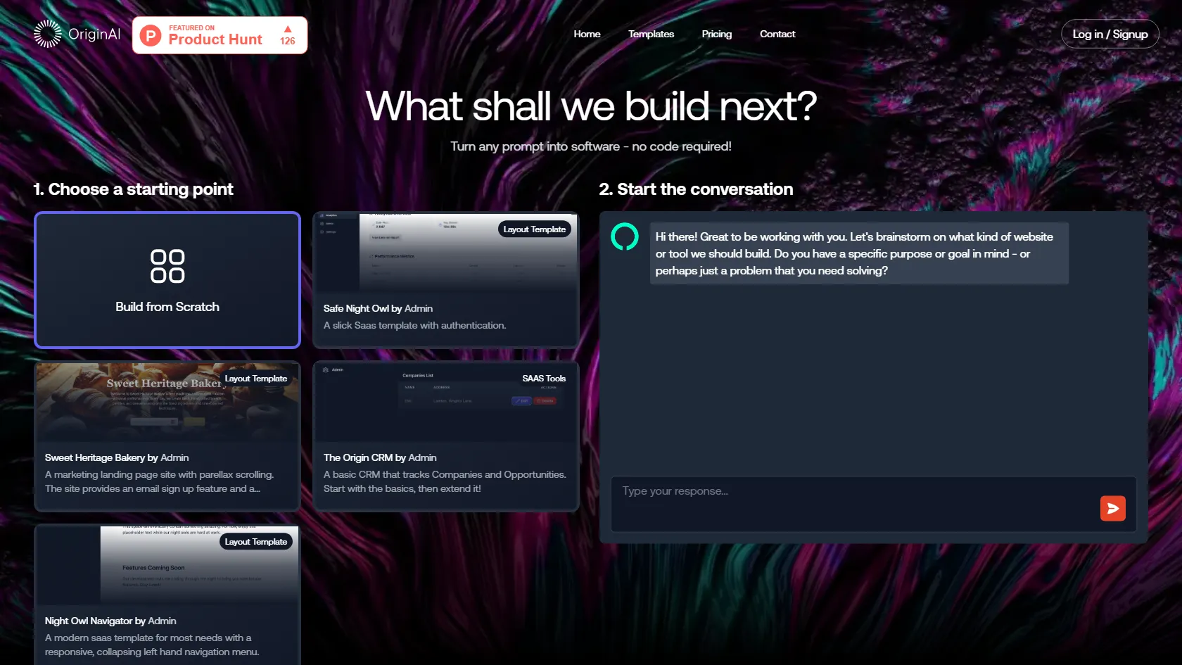 Origin AI screen shot