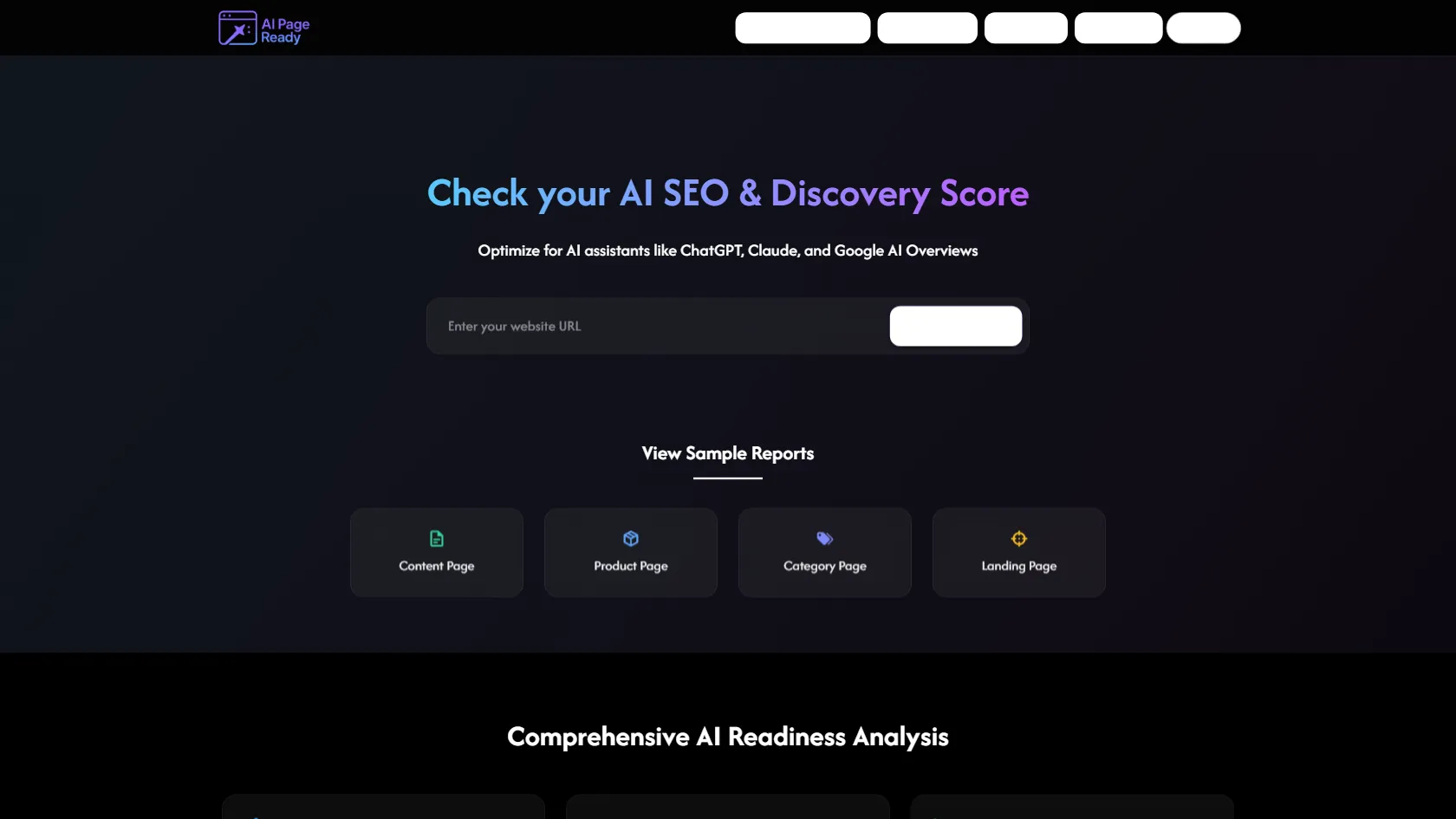 AI Page Ready screen shot