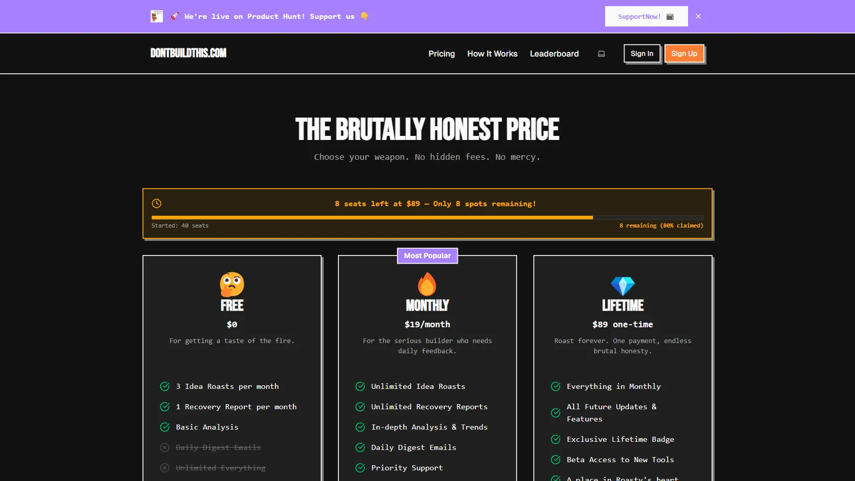 dontbuildthis.com screen shot