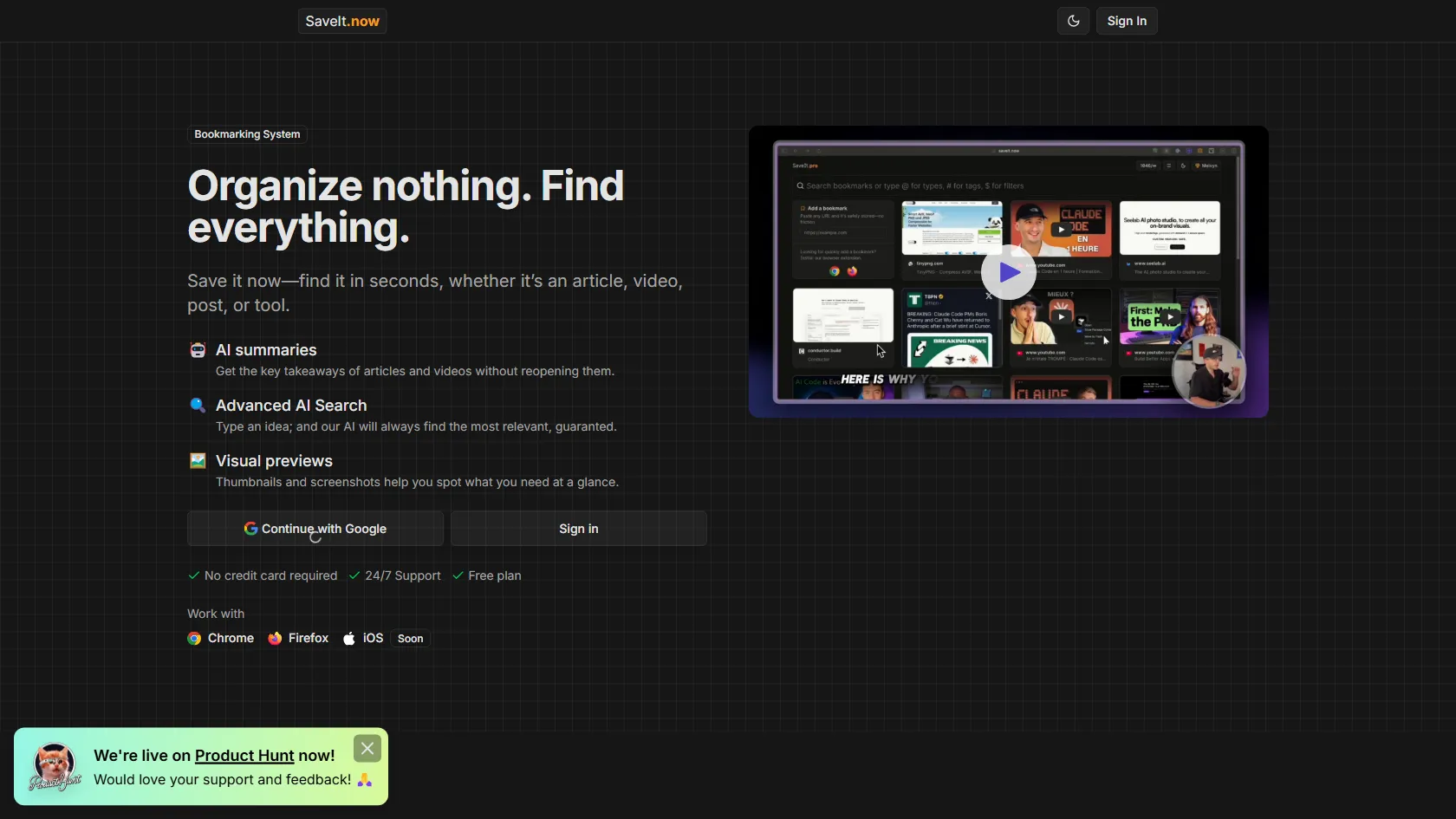 Screenshot or logo of SaveIt.now tool