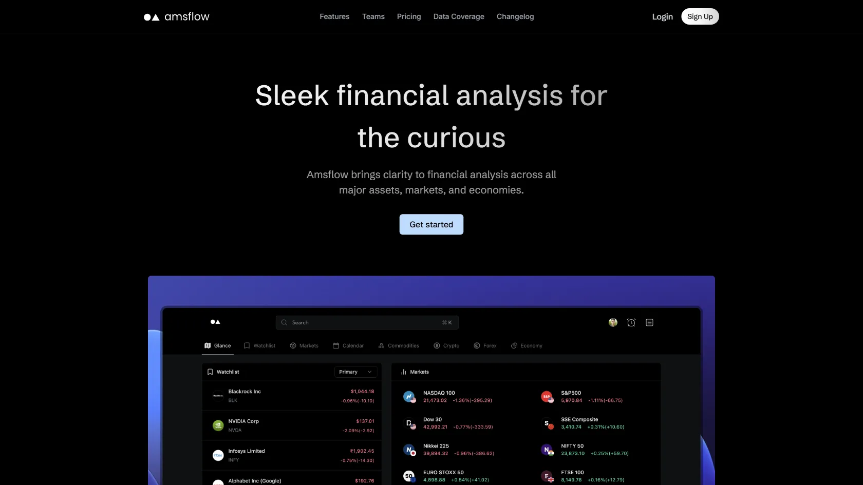 Amsflow screen shot