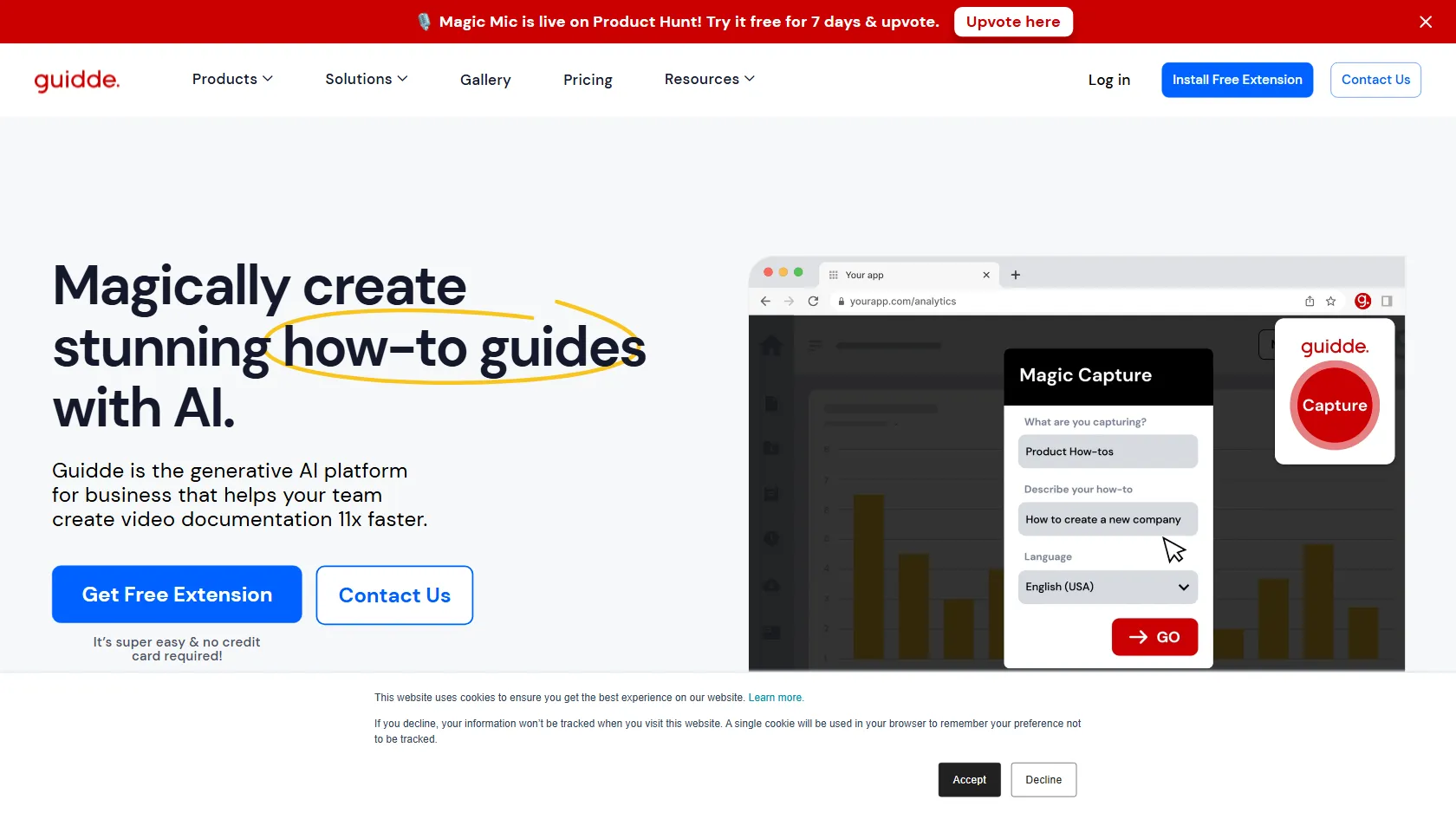 Screenshot or logo of guidde tool