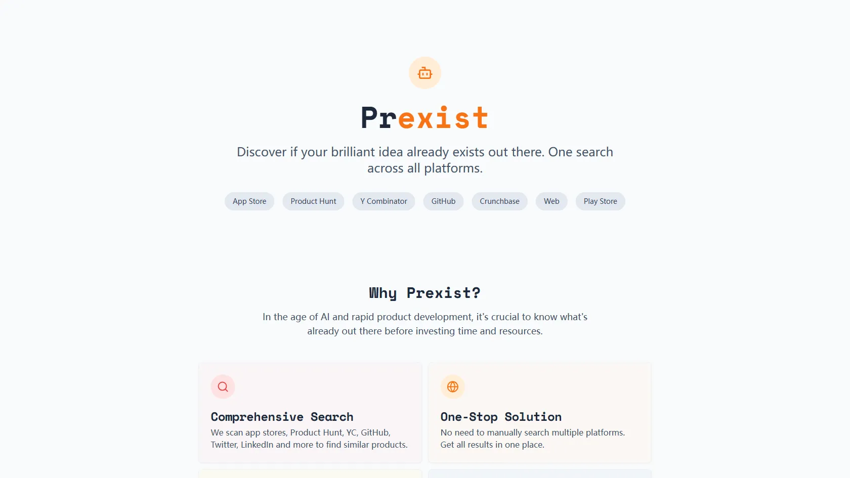 Prexist screen shot