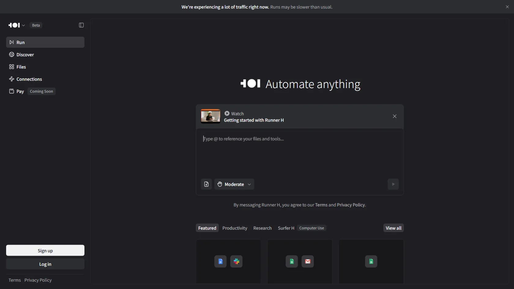 Runner H screen shot
