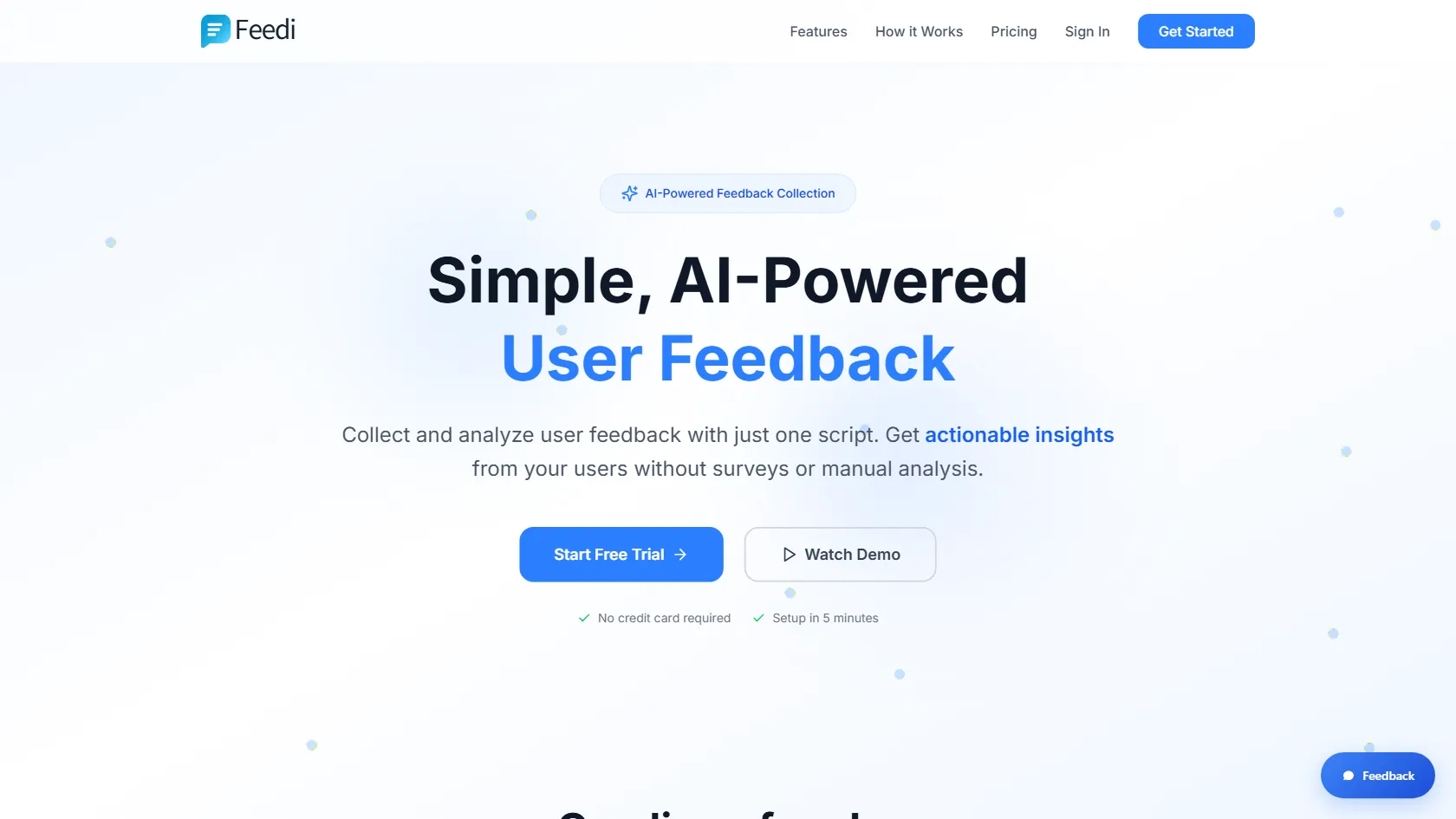 Screenshot or logo of Feedi tool