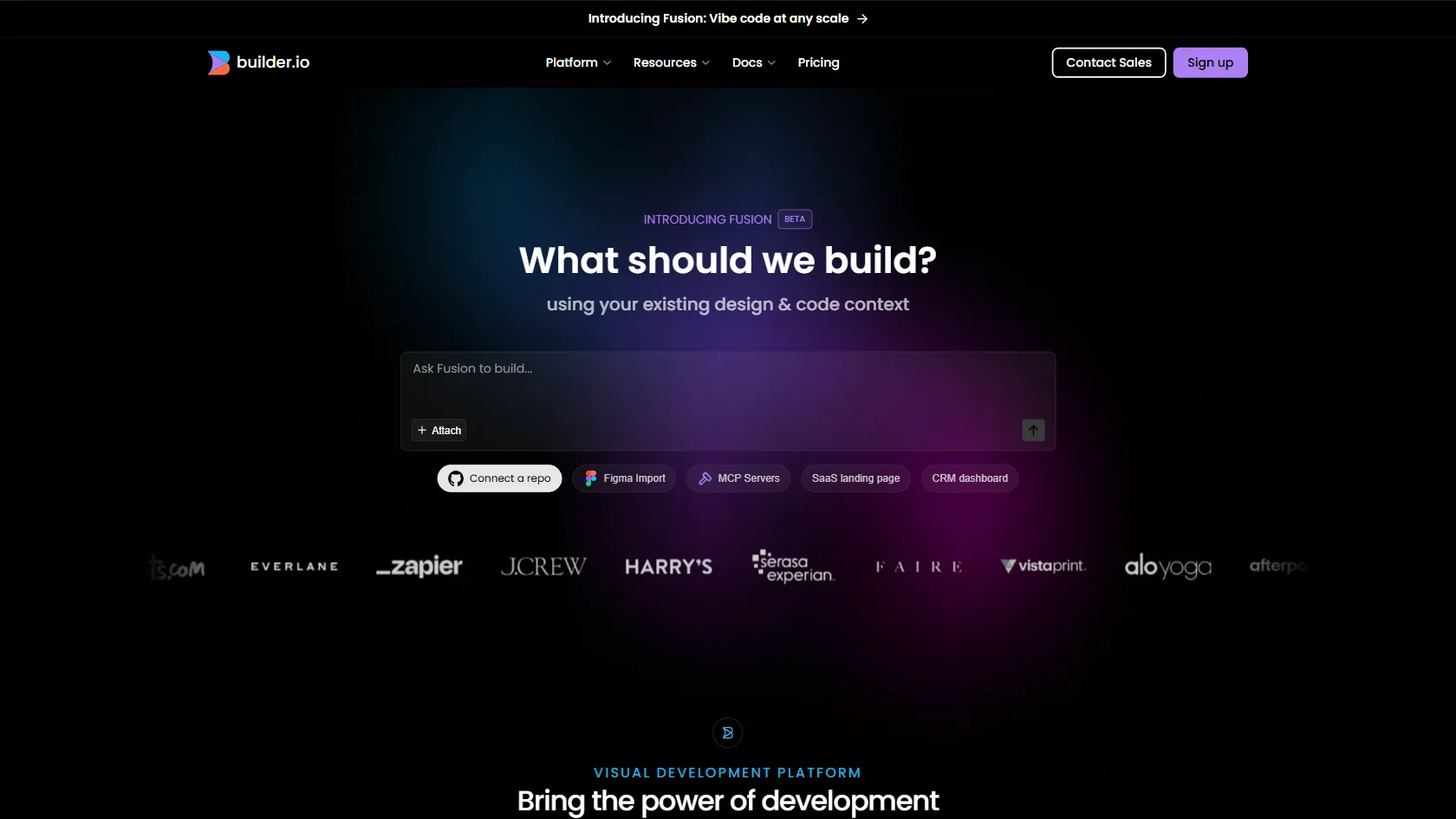 Builder.io screen shot