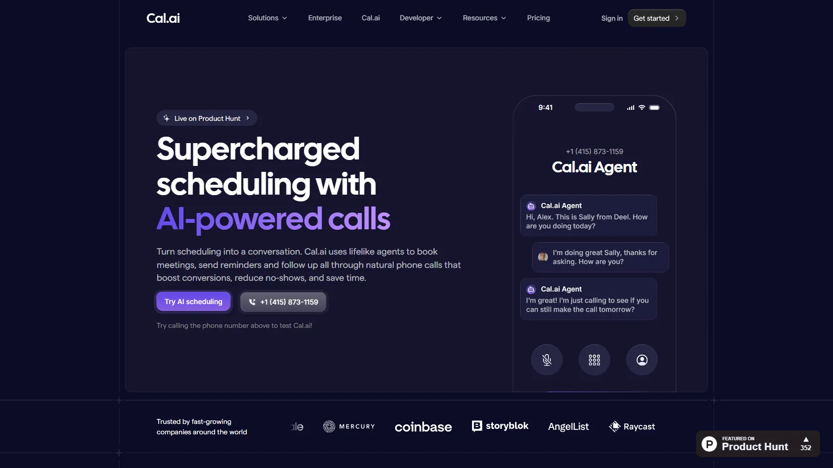 Screenshot or logo of Cal.ai tool