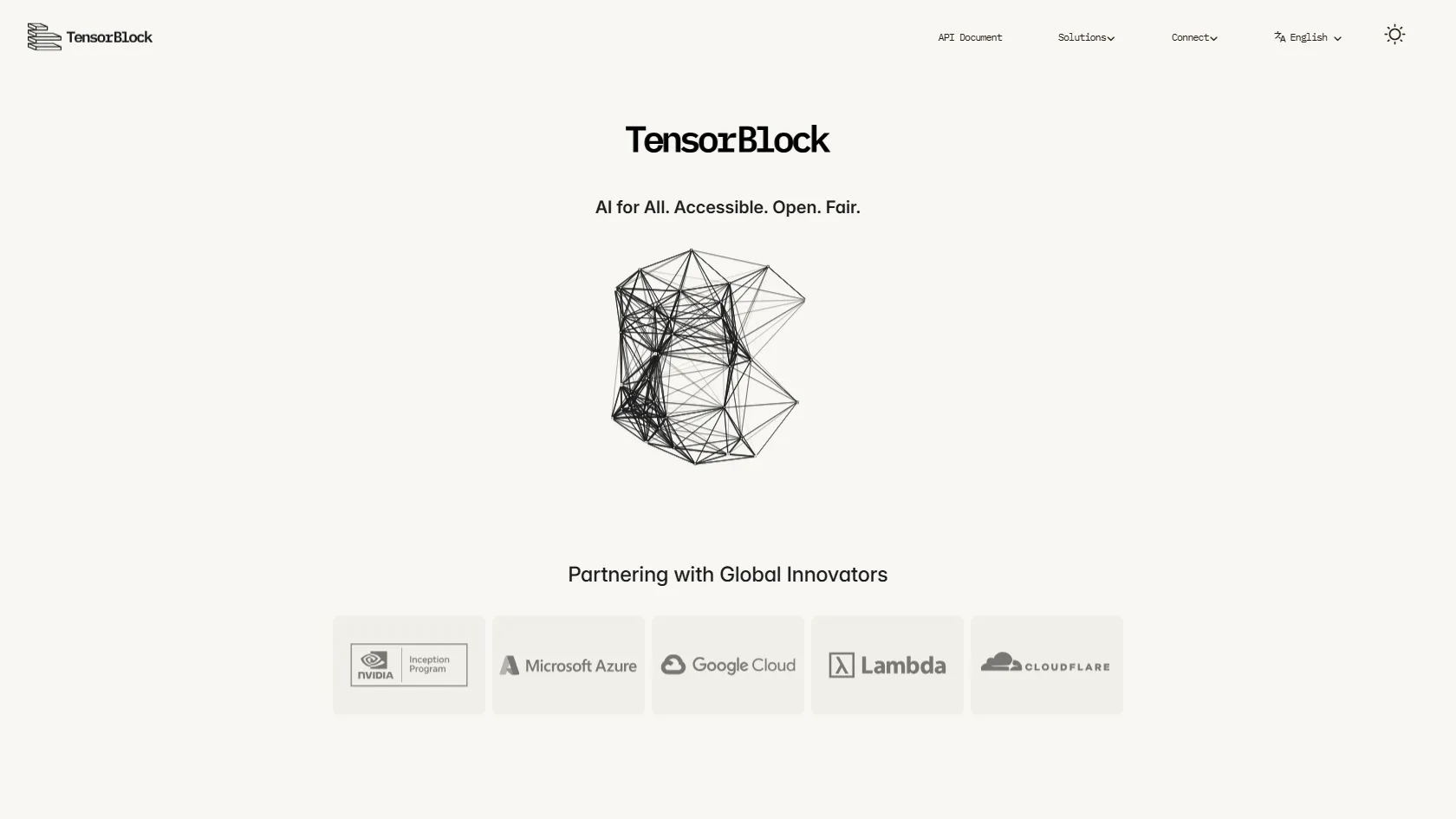 TensorBlock screen shot