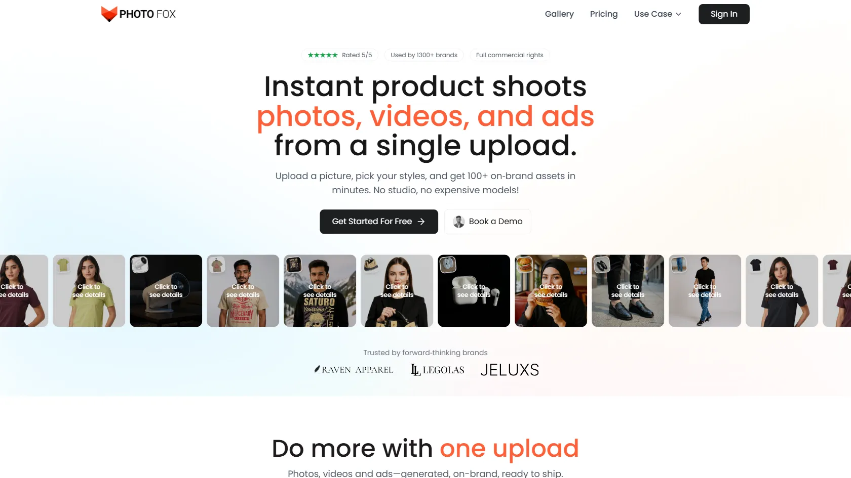 Screenshot or logo of PhotoFox AI tool