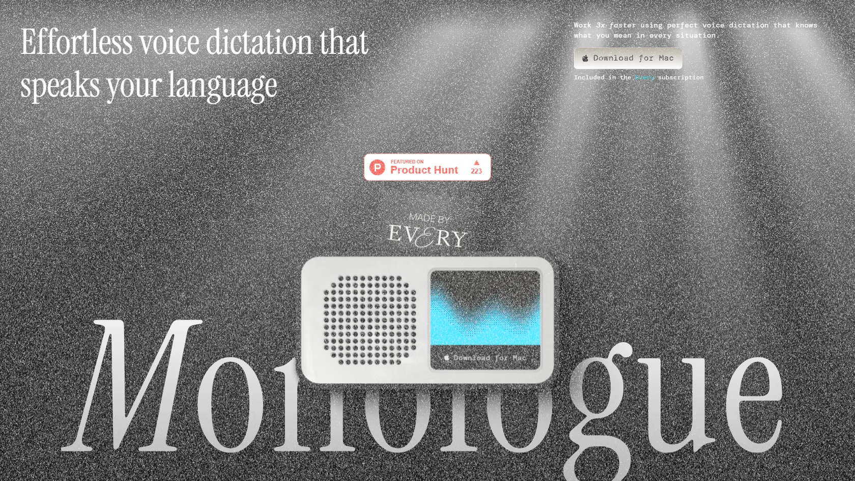 Screenshot or logo of Monologue tool