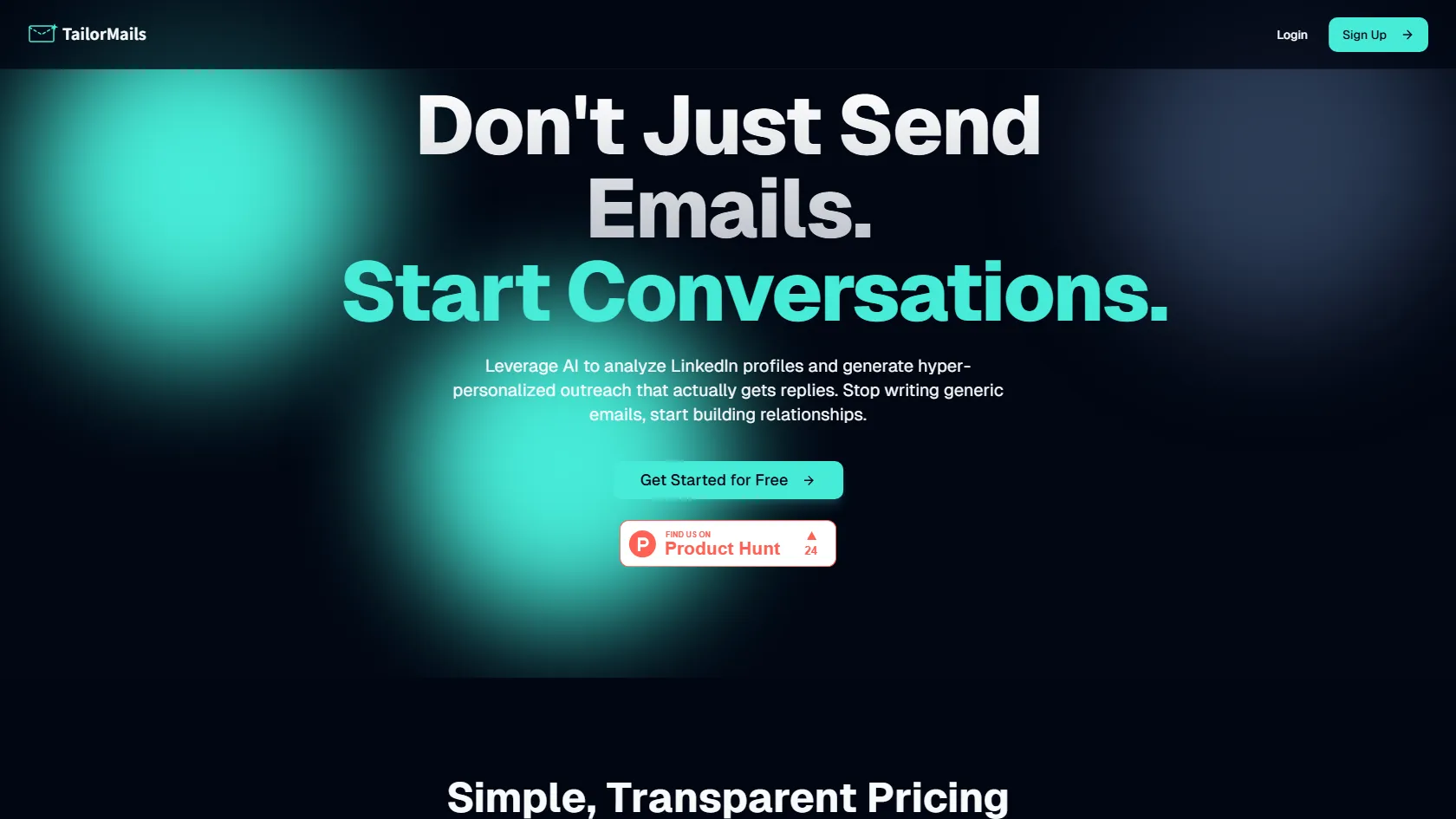 TailorMails screen shot