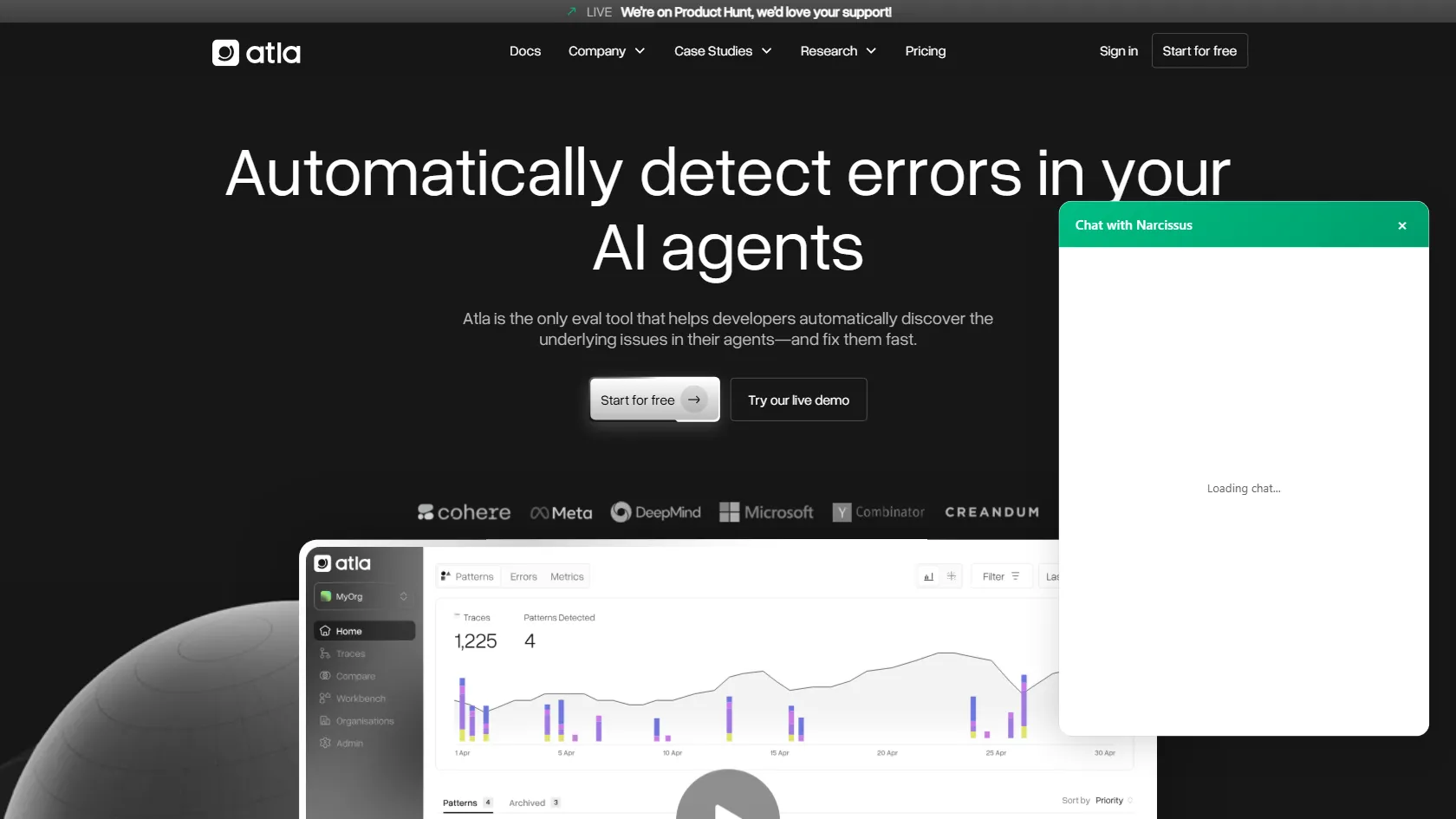 Screenshot or logo of Atla AI tool