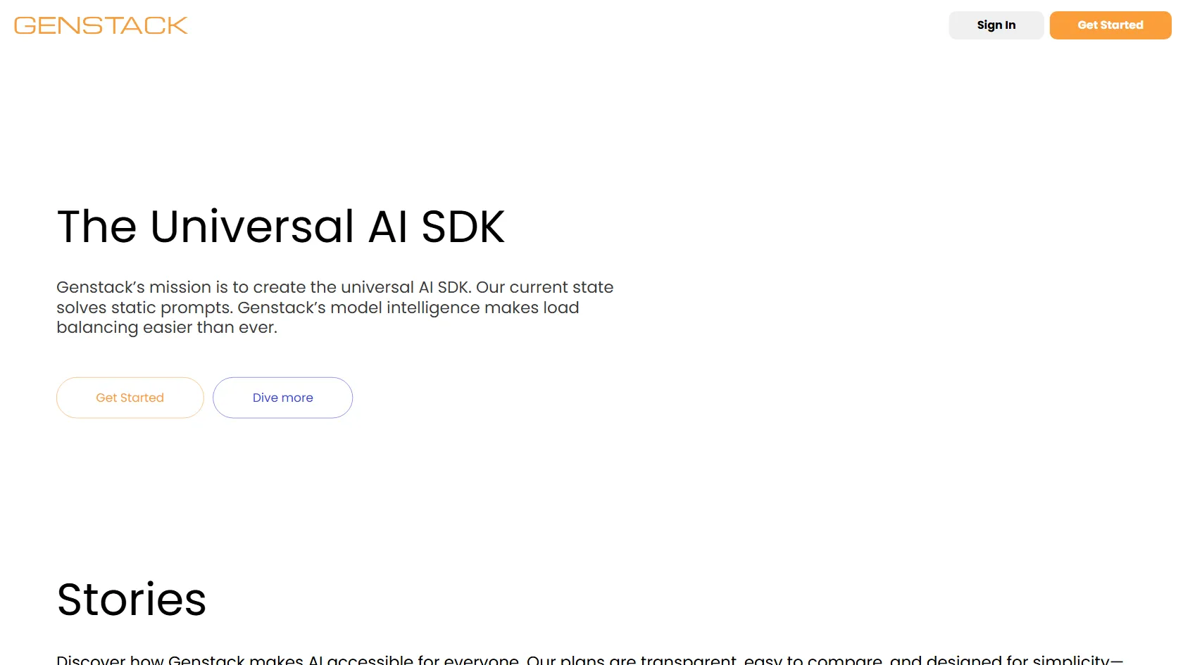 Genstack screen shot