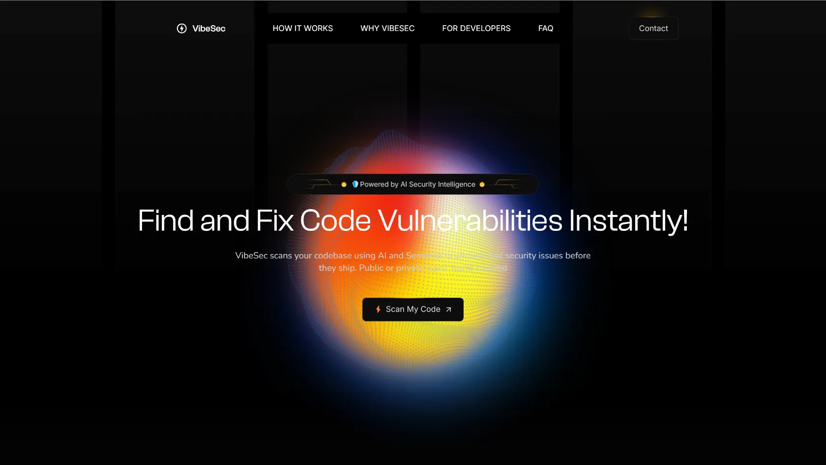 Screenshot or logo of VIBESEC tool
