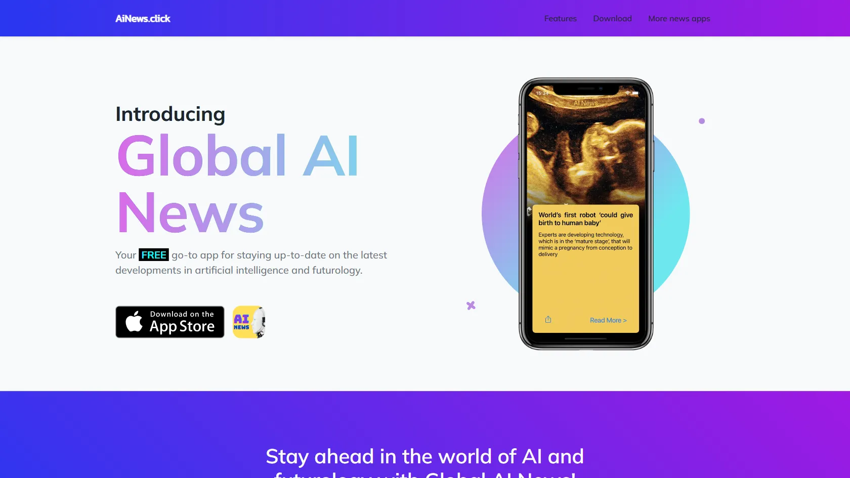 Global AI News screen shot