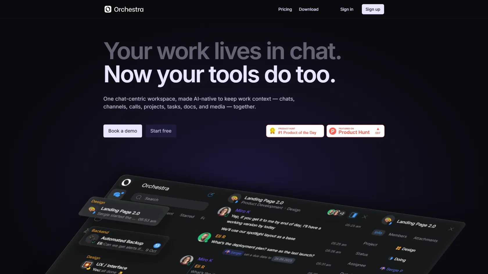 Screenshot or logo of Orchestra tool