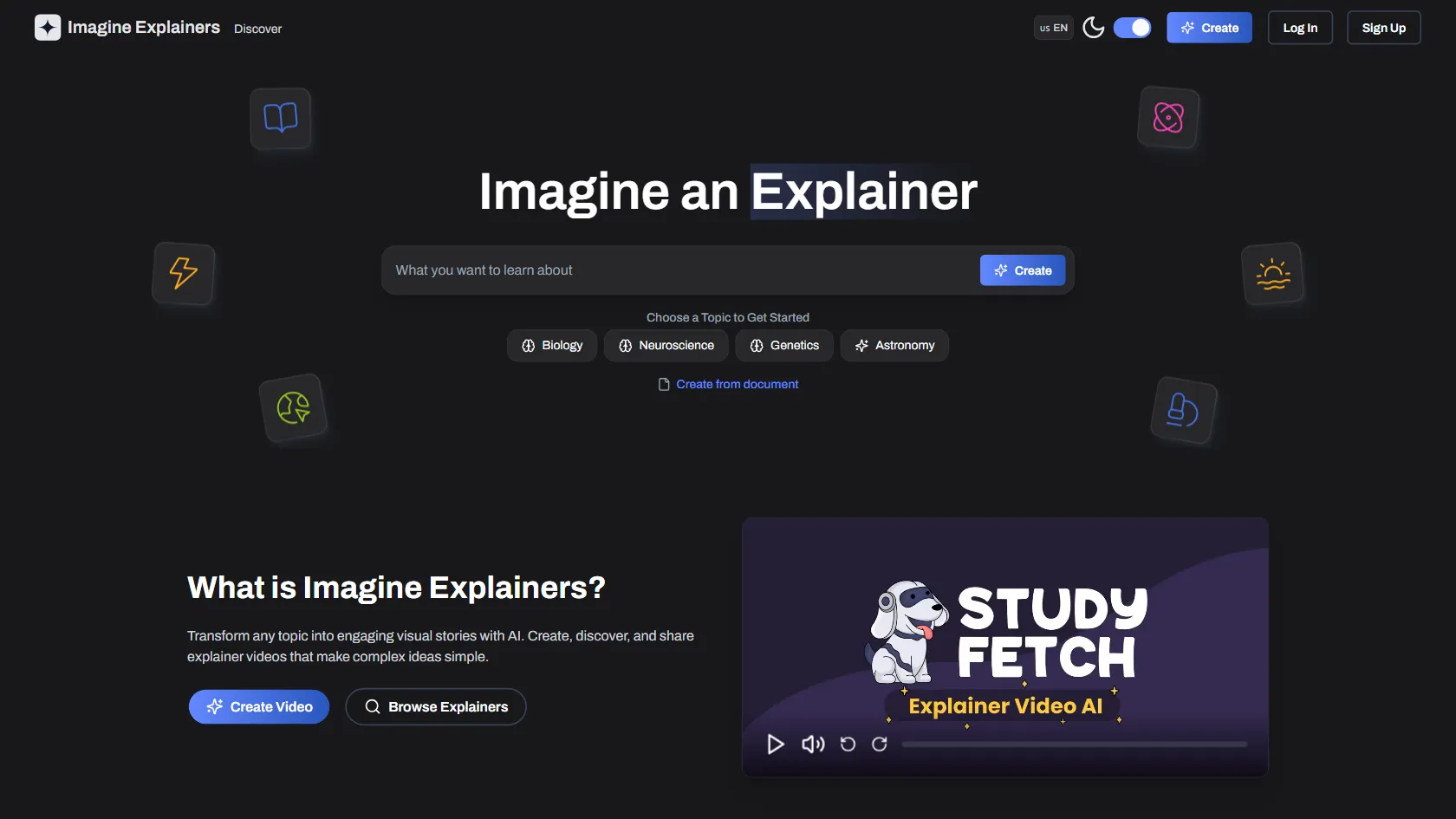 Imagine Explainers screen shot